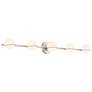 Centric 41" Wide 5.Light Brushed Nickel Bath Bar With Opal Glass Shade