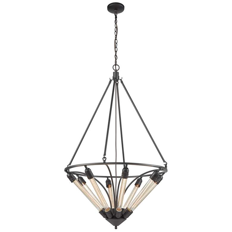 Image 1 Centrifugal 27 inch Wide 8-Light Chandelier - Oil Rubbed Bronze