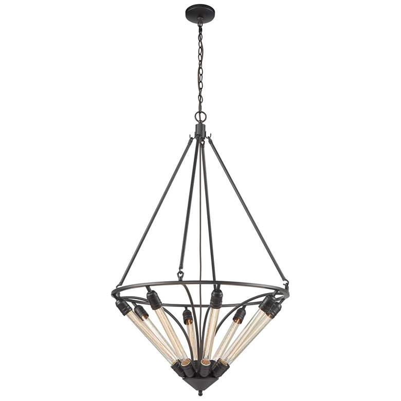 Image 1 Centrifugal 27" Wide 8-Light Chandelier - Oil Rubbed Bronze