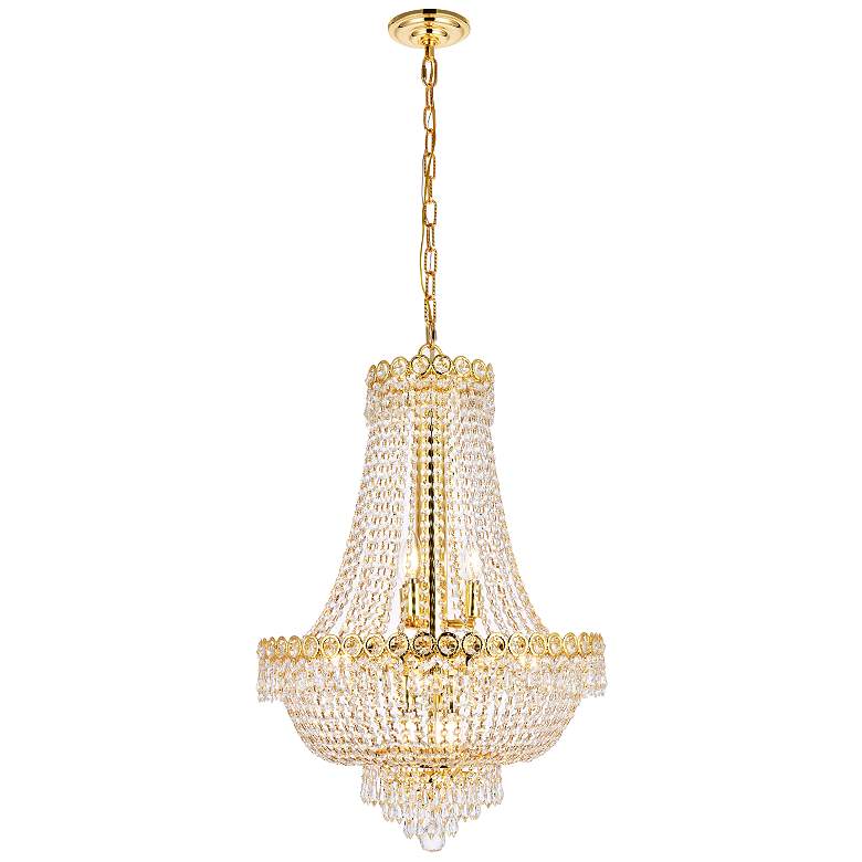 Image 1 Century 12 Lt Gold Chandelier Clear