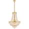 Century 12 Lt Gold Chandelier Clear