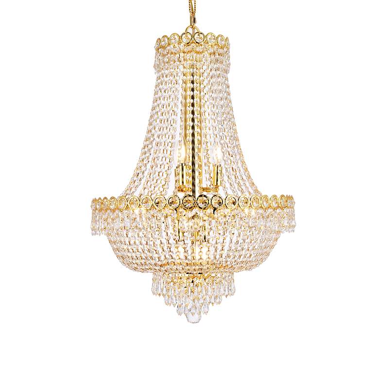 Image 3 Century 12 Lt Gold Chandelier Clear more views