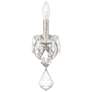 Century 13"H x 4.5"W 1-Light Crystal Wall Sconce in Antique Silve