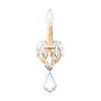 2_Century 13"H x 4.5"W 1-Light Crystal Wall Sconce in French Gold