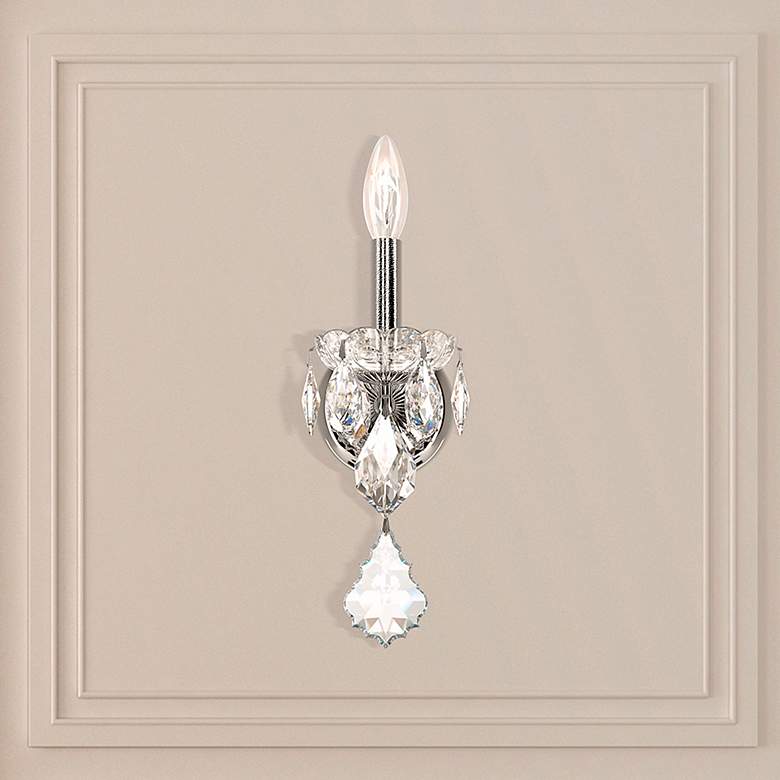 Image 1 Century 13"H x 4.5"W 1-Light Crystal Wall Sconce in French Gold