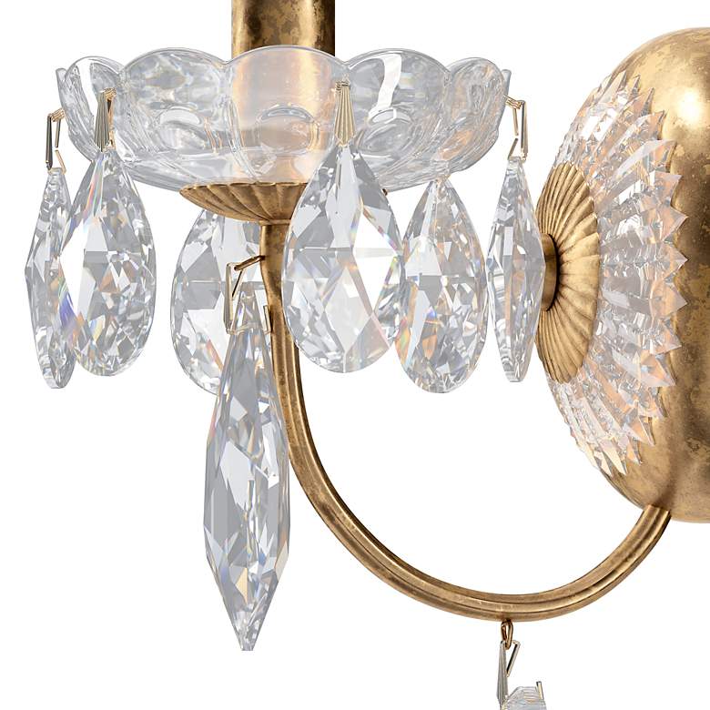 Image 3 Century 13"H x 4.5"W 1-Light Crystal Wall Sconce in French Gold more views
