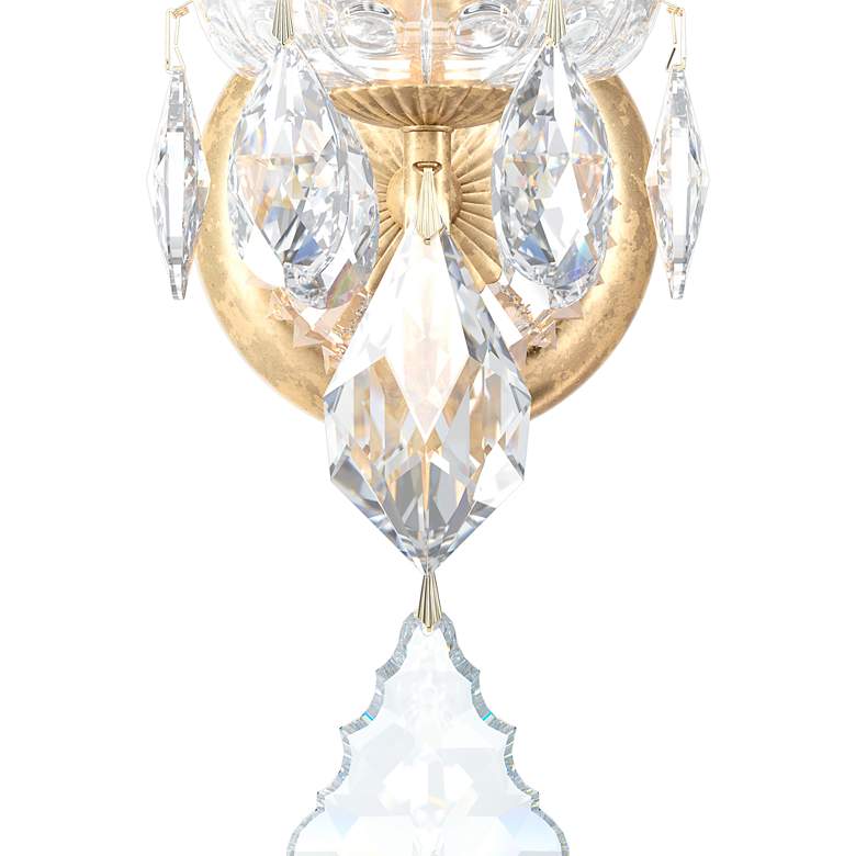 Image 4 Century 13"H x 4.5"W 1-Light Crystal Wall Sconce in French Gold more views