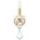 Century 13"H x 4.5"W 1-Light Crystal Wall Sconce in Heirloom Gold