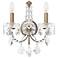 Century 14"H x 12"W 2-Light Crystal Wall Sconce in Etruscan Gold