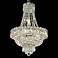Century 16" Wide Chrome and Crystal 3-Tier Chandelier