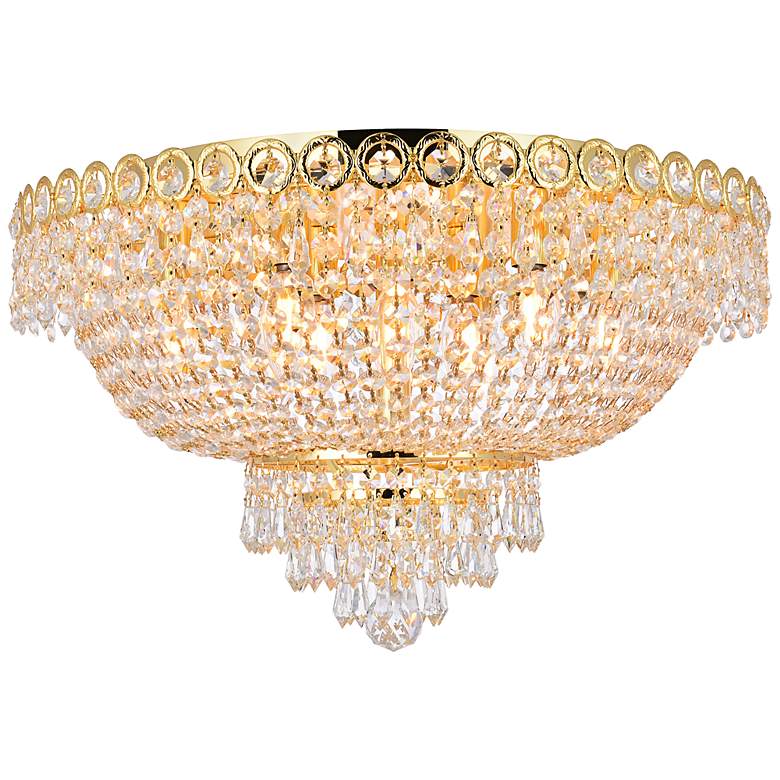Image 3 Century 20" Wide Gold and Clear Crystal Ceiling Light