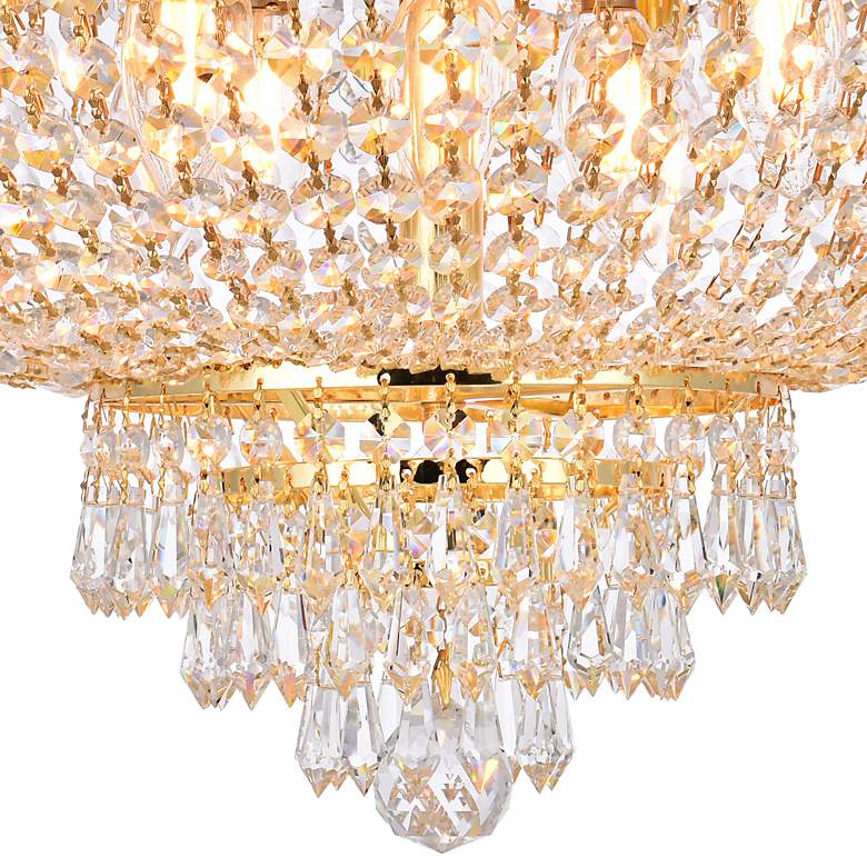 Image 4 Century 20" Wide Gold and Clear Crystal Ceiling Light more views
