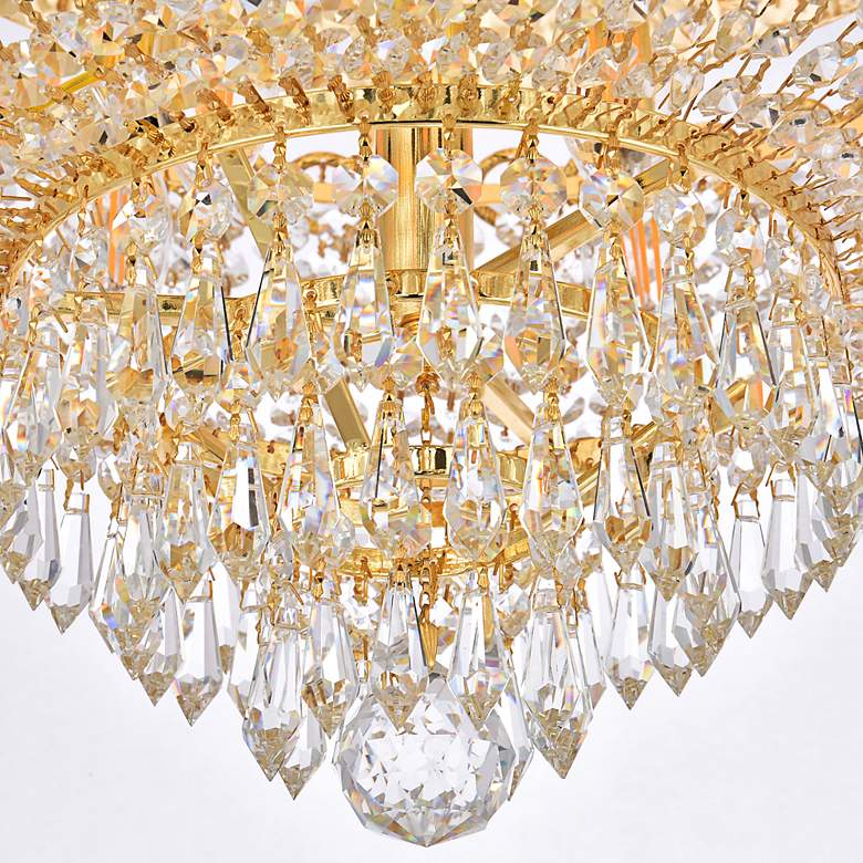 Image 5 Century 20" Wide Gold and Clear Crystal Ceiling Light more views