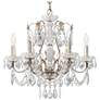 2_Century 20"H x 21"W 6-Light Crystal Chandelier in Antique Silver