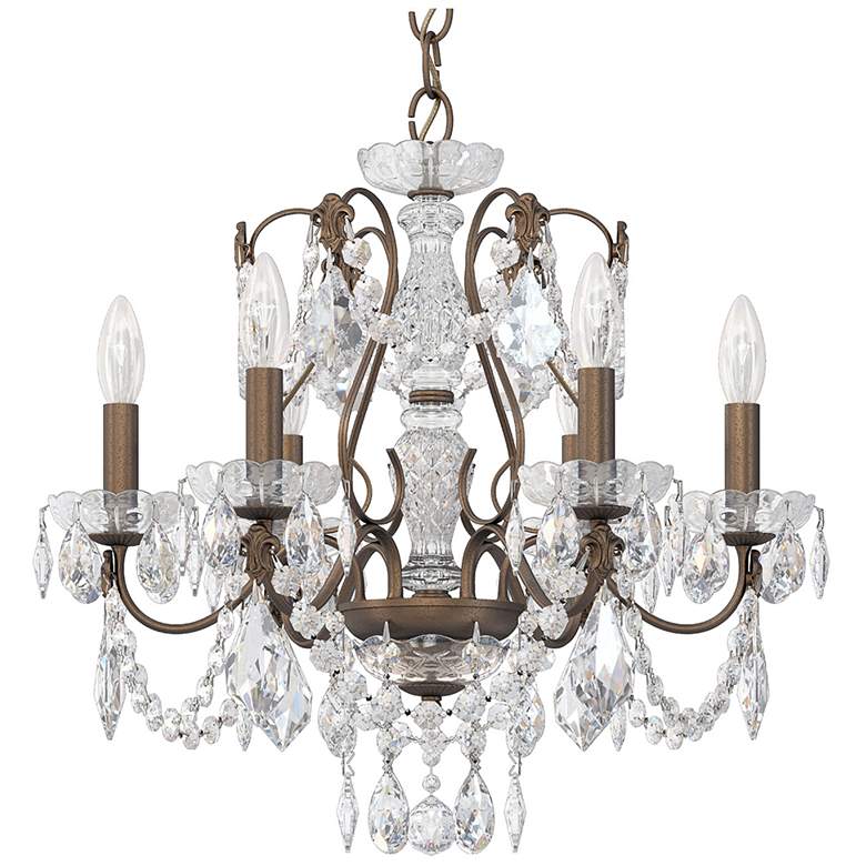 Image 2 Century 20"H x 21"W 6-Light Crystal Chandelier in Etruscan Gold