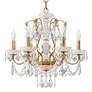 2_Century 20"H x 21"W 6-Light Crystal Chandelier in French Gold