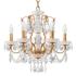 Century 20"H x 21"W 6-Light Crystal Chandelier in French Gold
