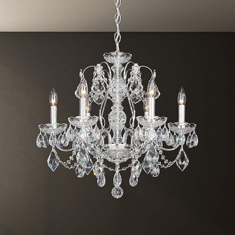 Image 5 Century 20"H x 21"W 6-Light Crystal Chandelier in Heirloom Gold more views