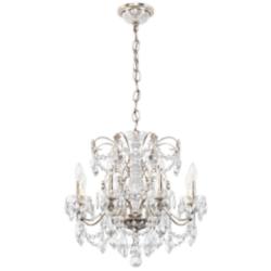 Century 21.5"H x 24"W 8-Light Crystal Chandelier in Antique Silve