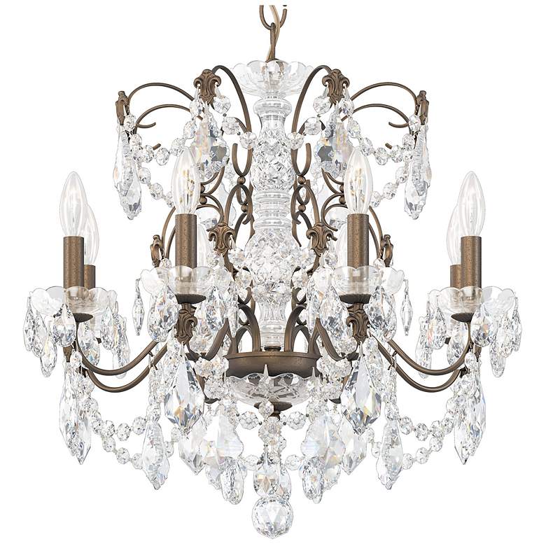 Image 1 Century 21.5"H x 24"W 8-Light Crystal Chandelier in Etruscan Gold
