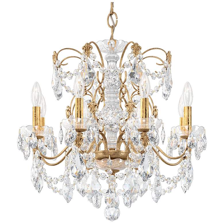 Image 2 Century 21.5"H x 24"W 8-Light Crystal Chandelier in French Gold