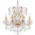 Century 21.5"H x 24"W 8-Light Crystal Chandelier in French Gold