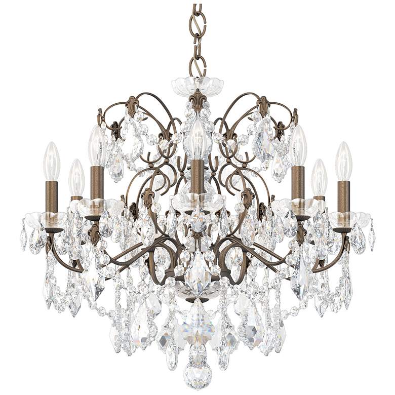 Image 1 Century 22"H x 26"W 9-Light Crystal Chandelier in Etruscan Gold