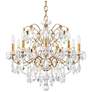 Century 22"H x 26"W 9-Light Crystal Chandelier in French Gold