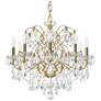 Century 22"H x 26"W 9-Light Crystal Chandelier in Polished Gold