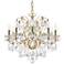 Century 22"H x 26"W 9-Light Crystal Chandelier in Polished Gold