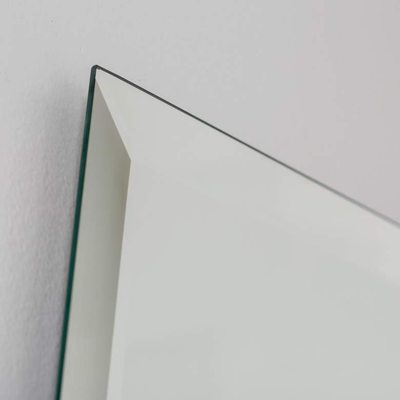 Image 3 Century 23 inch x 31 inch Hexagon Frameless Bathroom Wall Mirror more views