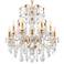 Century 29.5"H x 30"W 12-Light Crystal Chandelier in French Gold