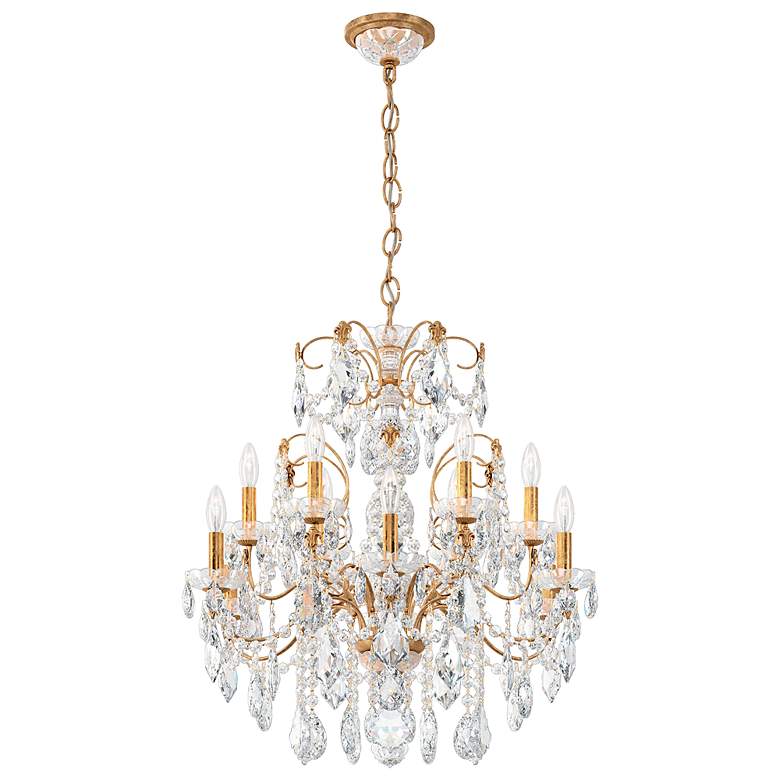 Image 3 Century 29.5"H x 30"W 12-Light Crystal Chandelier in French Gold more views