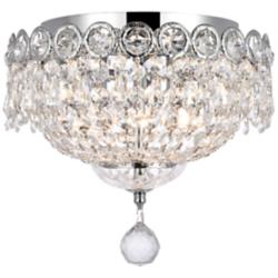 Century 3 Lt Chrome Flush Mount Clear