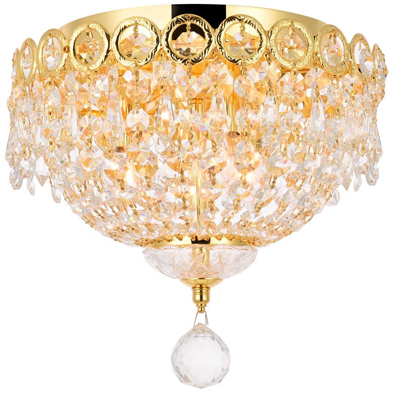 Image 1 Century 3 Lt Gold Flush Mount Clear