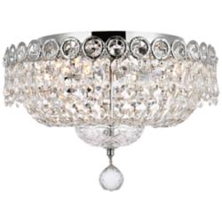 Century 4 Lt Chrome Flush Mount Clear