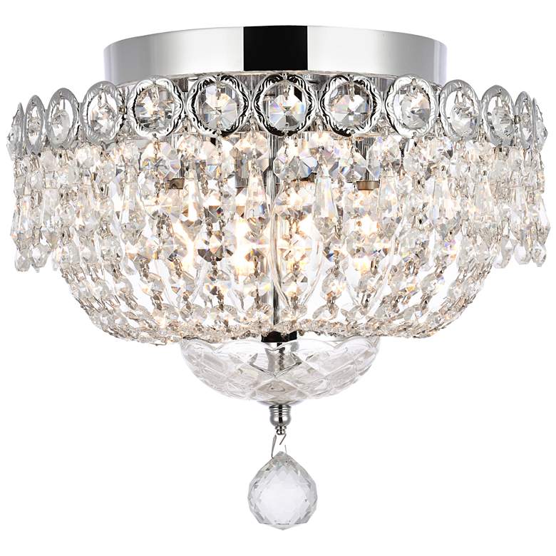 Image 1 Century 4 Lt Chrome Flush Mount Clear