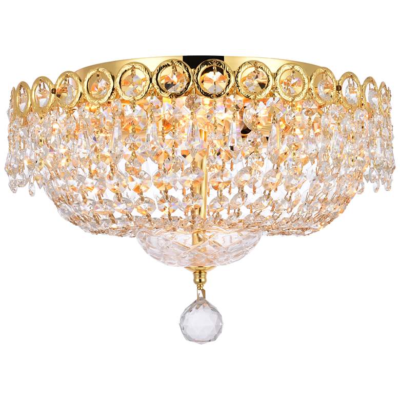 Image 1 Century 4 Lt Gold Flush Mount Clear