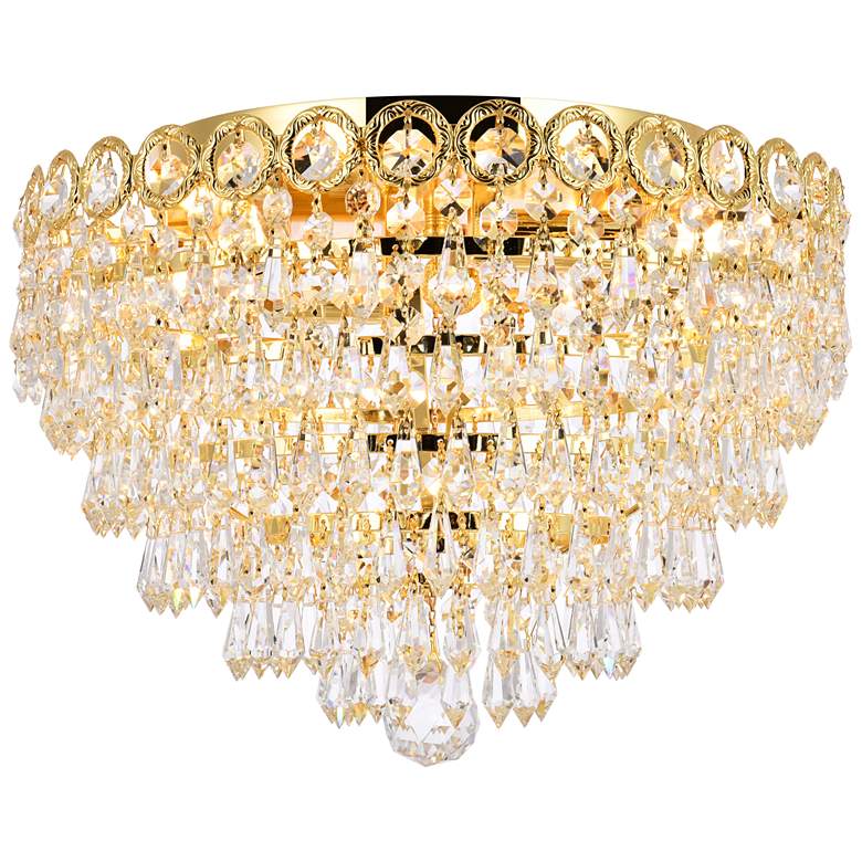 Image 1 Century 4 Lt Gold Flush Mount Clear