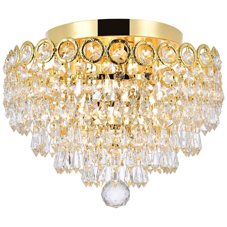 Image 1 Century 4 Lt Gold Flush Mount Clear