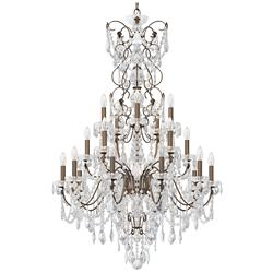 Century 54.5"H x 37"W 20-Light Crystal Chandelier in Etruscan Gol