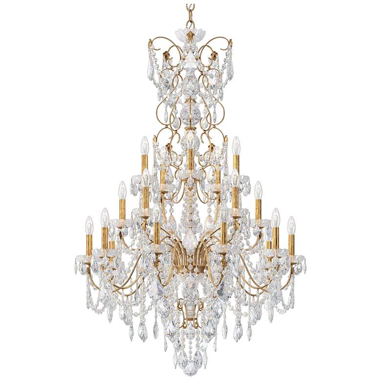 Image 1 Century 54.5 inchH x 37 inchW 20-Light Crystal Chandelier in French Gold