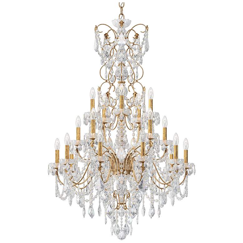 Image 2 Century 54.5"H x 37"W 20-Light Crystal Chandelier in French Gold