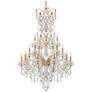 Century 54.5"H x 37"W 20-Light Crystal Chandelier in French Gold