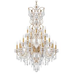 Century 54.5"H x 37"W 20-Light Crystal Chandelier in French Gold