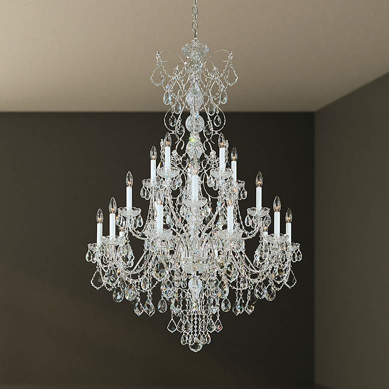 Image 1 Century 54.5"H x 37"W 20-Light Crystal Chandelier in French Gold