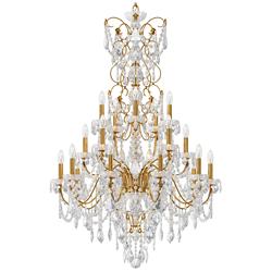 Century 54.5"H x 37"W 20-Light Crystal Chandelier in Heirloom Gol