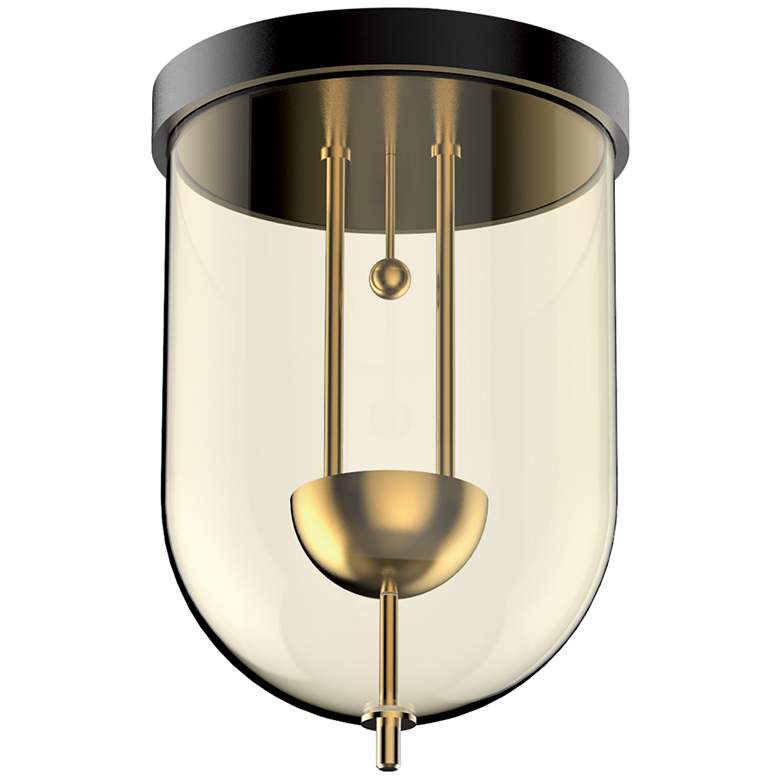 Image 1 Century 6.3" Saint Dark Gray/ Smoke Brown Flush Mount
