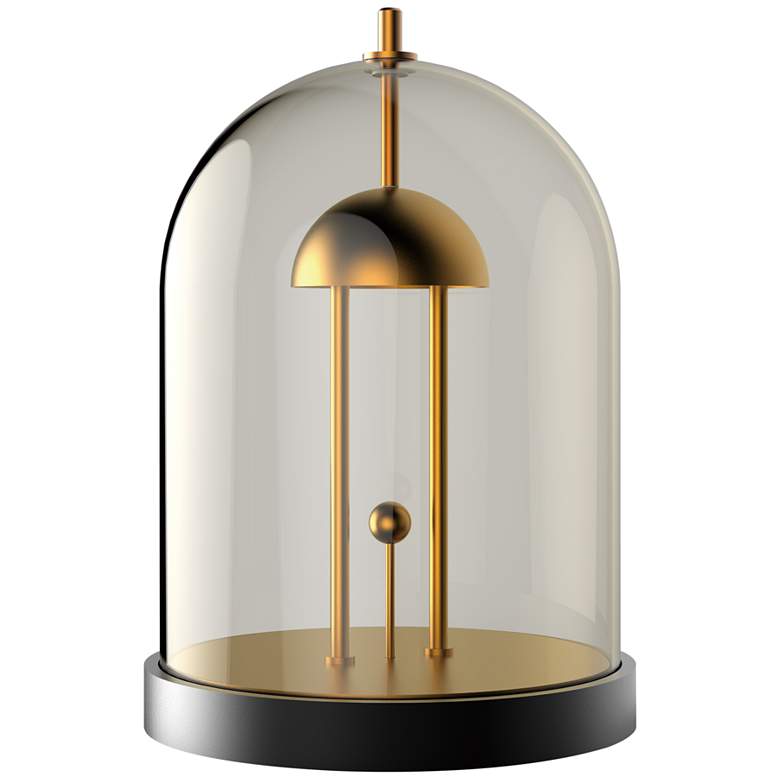 Image 1 Century 6.3" Saint Dark Gray/Smoke Brown Table Lamp