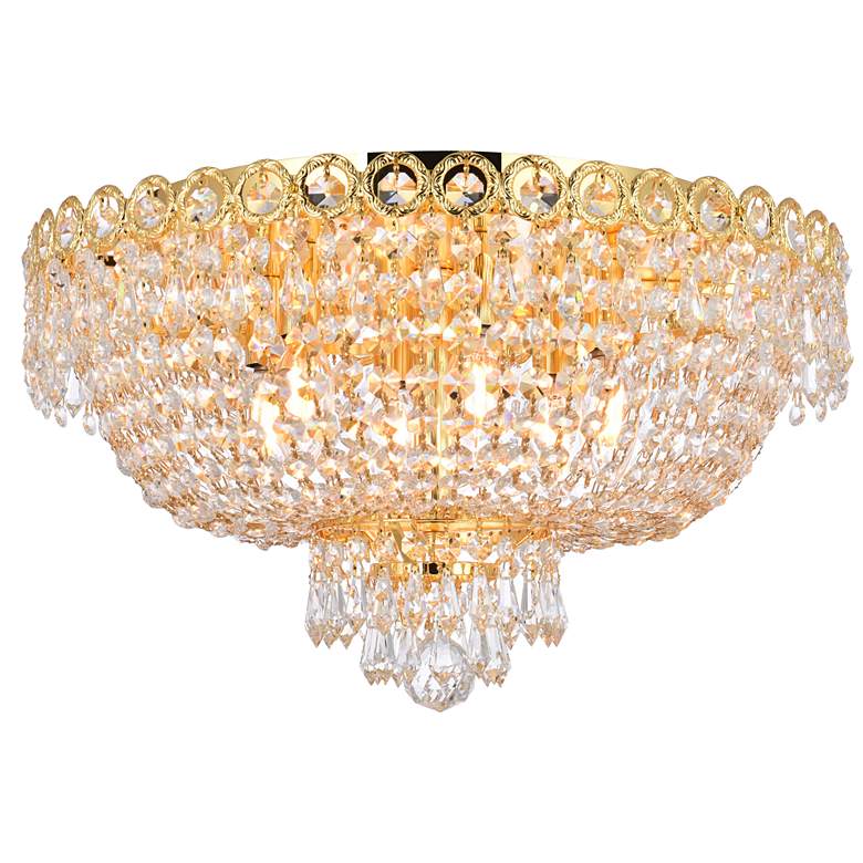 Image 1 Century 6 Lt Gold Flush Mount Clear